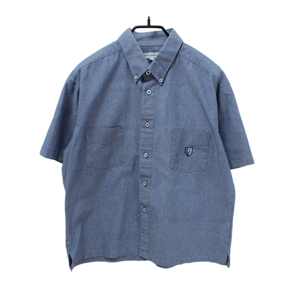 [AKIRA ONOZUKA]   코튼혼방 반팔 크롭 셔츠( MADE IN JAPAN )[SIZE : MEN L]