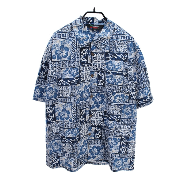 [BLUE HAWAII]   코튼 반팔 셔츠[SIZE : MEN XL]