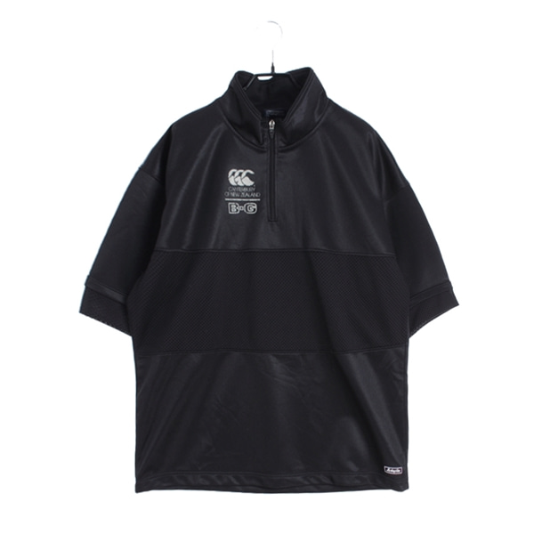 [CANTERBURY OF NEW ZEALAND]   폴리  하프집업 반팔 티셔츠( MADE IN JAPAN )[SIZE : MEN XL]