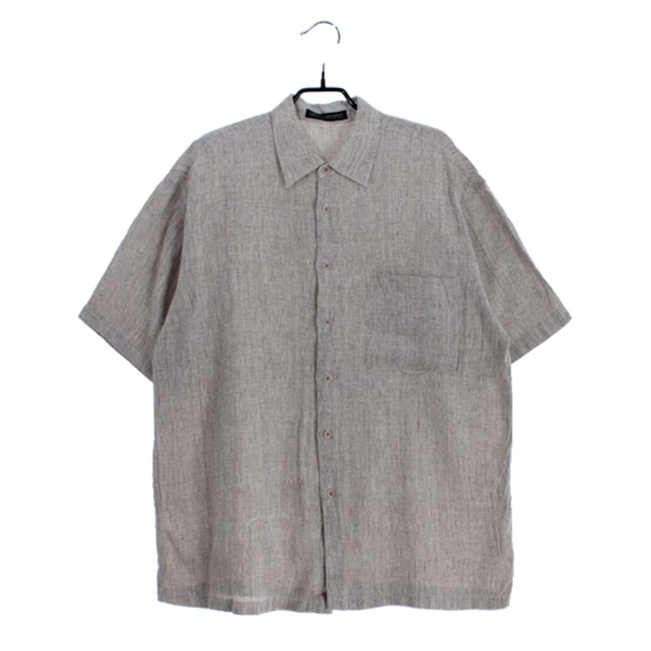 [UMBERTO GINOCCHIETTI]   린넨 100% 반팔 셔츠( MADE IN JAPAN )[SIZE : MEN XL]