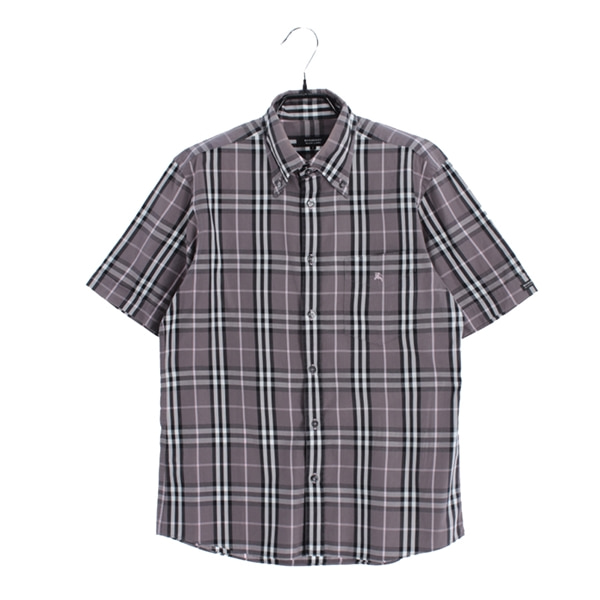 [BURBERRY]   코튼 반팔 체크 셔츠( MADE IN JAPAN )[SIZE : MEN M]