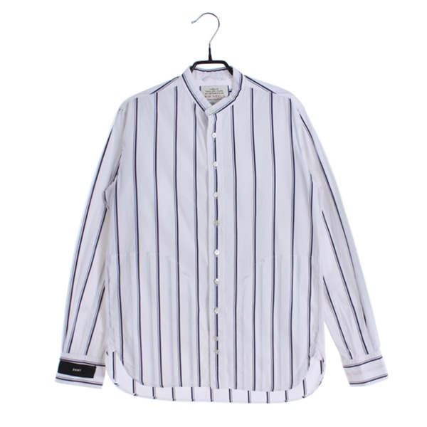 [WIM NEELS]   코튼 스트라이프 노카라 셔츠( MADE IN JAPAN )[SIZE : MEN L]