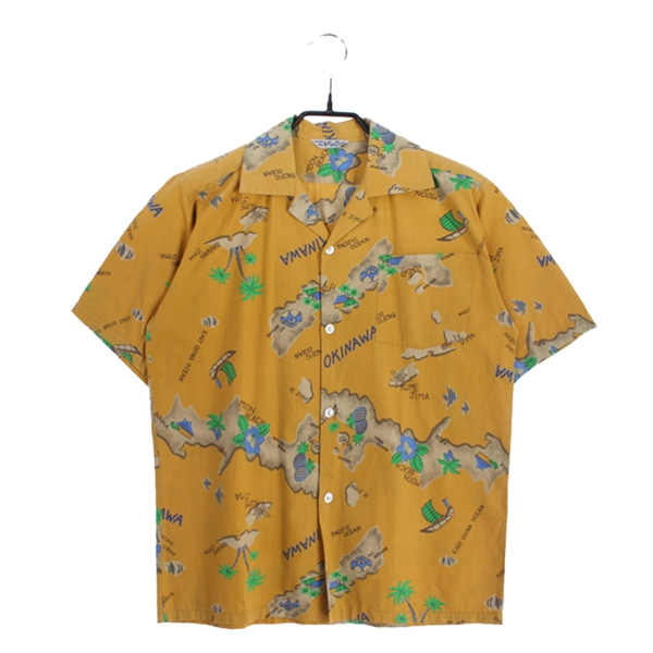 [NEW FOOK]   폴리 혼방 반팔 하와이안 셔츠[SIZE : MEN S]