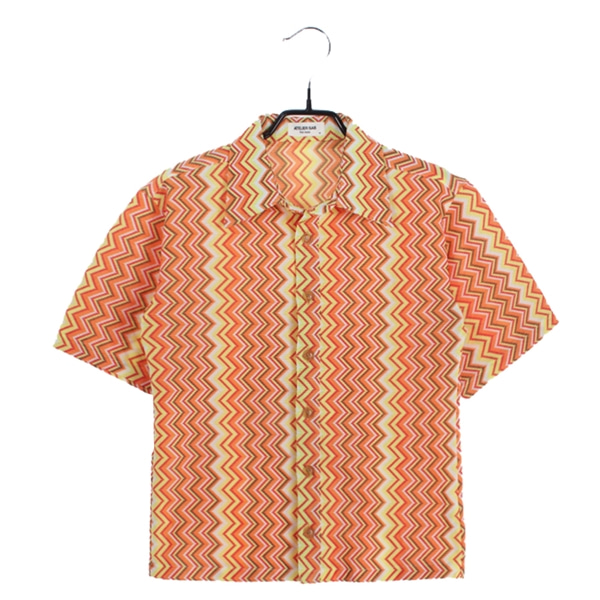 [ATELIER SAB]   폴리 반팔 패턴 셔츠( MADE IN JAPAN )[SIZE : MEN M]