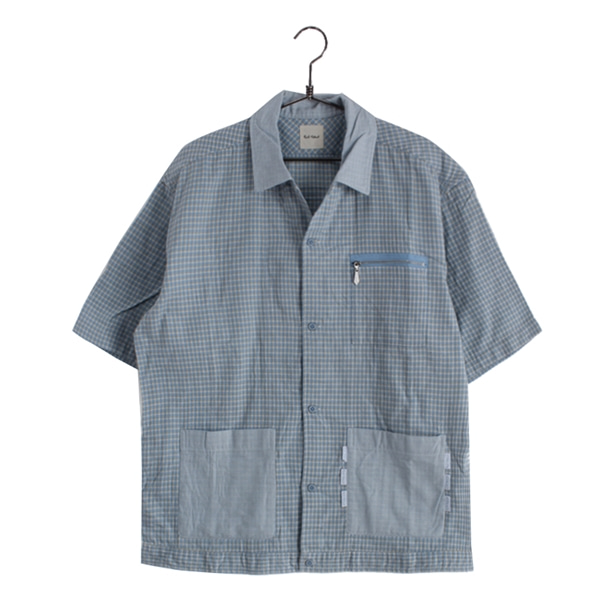 [KARL HELMUT]   코튼 체크 반팔 셔츠( MADE IN JAPAN )[SIZE : MEN M]