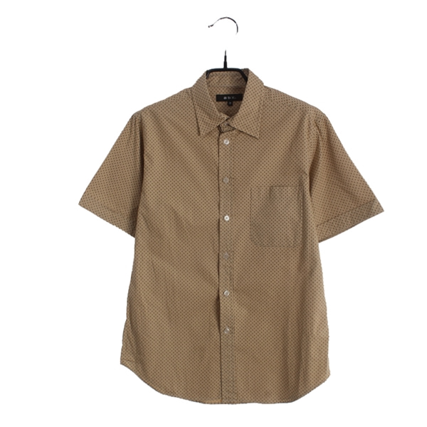 [ABX]   코튼 도트패턴 반팔 셔츠( MADE IN JAPAN )[SIZE : MEN M]