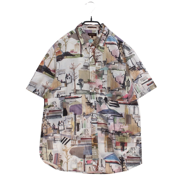 [PAUL SMITH]   코튼 패턴 반팔 셔츠( MADE IN JAPAN )[SIZE : MEN M]