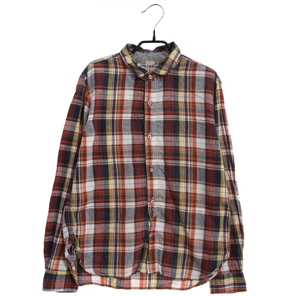 [SPELLBOUND]   린넨+코튼 혼방 체크 패턴 셔츠( MADE IN JAPAN )[SIZE : MEN L]