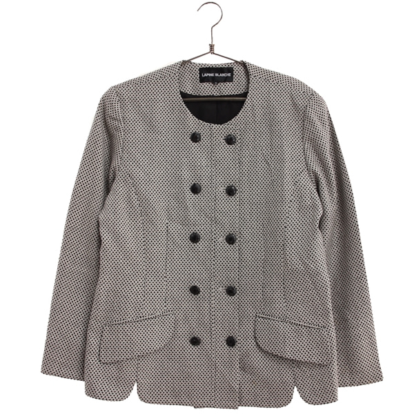 [LAPINE BLANCHE]   울+실크 혼방 패턴 더블 자켓( MADE IN JAPAN )[SIZE : WOMEN XL]
