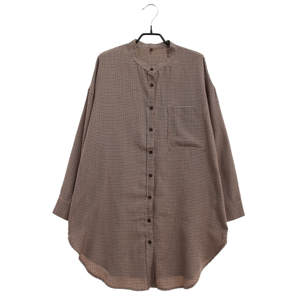 [DENIFITS]   폴리 혼방 체크 포켓 셔츠( MADE IN JAPAN )[SIZE : WOMEN XXL]