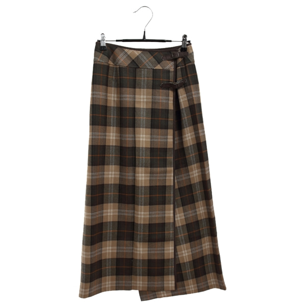[THE SCOTCH HOUSE]   울 100% 체크 패턴 스커트( MADE IN JAPAN )[SIZE : WOMEN 24]