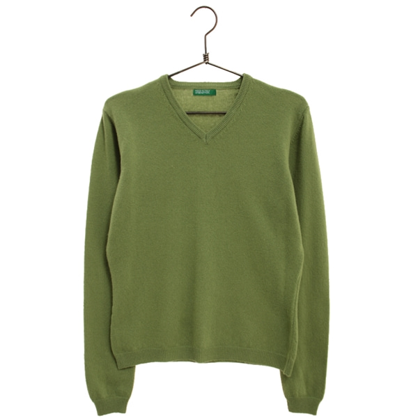 [UNITED COLORS OF BENETTON]   울 100% 브이넥 니트( MADE IN ITALY )[SIZE : WOMEN M]
