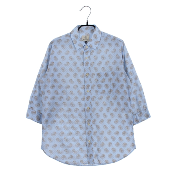 [UNITED ARROWS]   코튼 페이즐리 7부 셔츠( MADE IN JAPAN )[SIZE : MEN M]