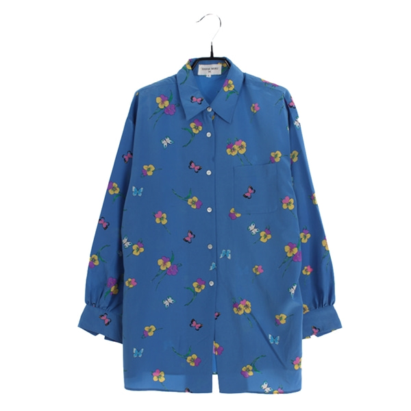 [HANAE MORI]   폴리 패턴 셔츠( MADE IN JAPAN )[SIZE : WOMEN L]