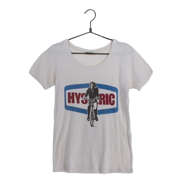 [HYSTERIC GLAMOUR]   코튼 반팔 그래픽 티셔츠( MADE IN JAPAN )[SIZE : WOMEN S-M]