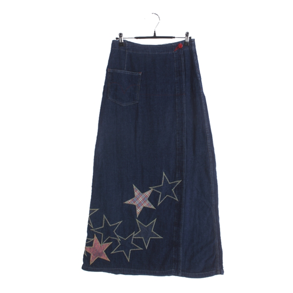 [HYSTERIC GLAMOUR]   데님 랩스커트( MADE IN JAPAN )[SIZE : WOMEN 25]