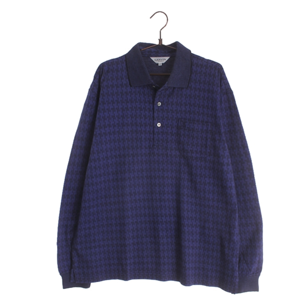 [LANVIN]   코튼 패턴 카라 티셔츠( MADE IN JAPAN )[SIZE : MEN XL]
