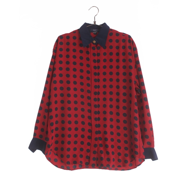 [ROPE]   폴리 도트패턴 셔츠( MADE IN JAPAN )[SIZE : WOMEN XL]