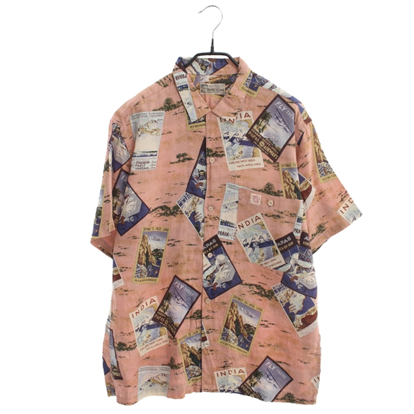 [PAPAS ISLAND]   린넨 100% 패턴 반팔 셔츠( MADE IN JAPAN )[SIZE : MEN XL]