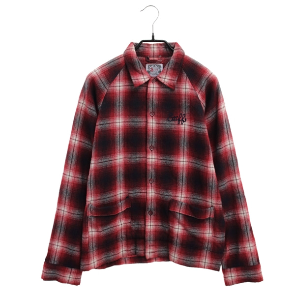 [STIFF]   울 혼방 체크 패턴 셔츠( MADE IN JAPAN )[SIZE : MEN S]