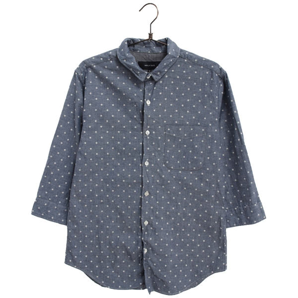 [SHIPS JET BLUE]   코튼 도트 패턴 셔츠( MADE IN JAPAN )[SIZE : MEN L]